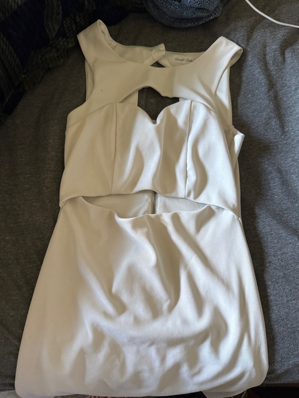 White Cutout Cocktail Dress